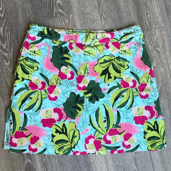 Allyson Whitmore Dresses & Skirts - Golf or Casual Wear Skort, Tropical Flamingo Flowers